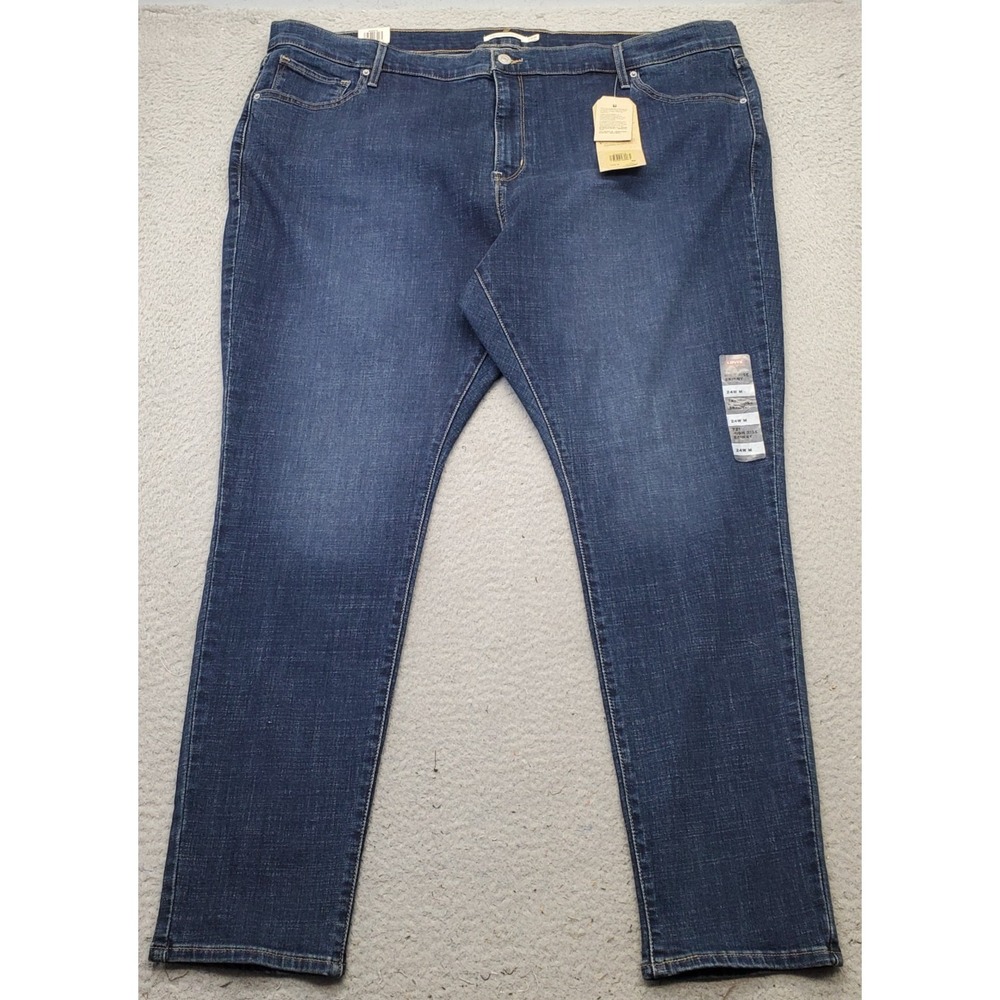 Levi's Skinny Jeans Womens 24W Blue Denim Slim Through 721 High-Rise 833680010‎